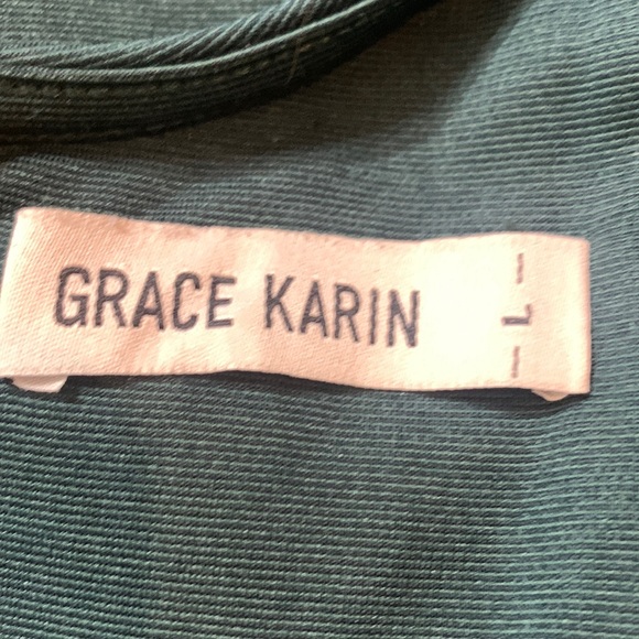 Grace Karin Dark Green Dress Size L - Picture 5 of 7